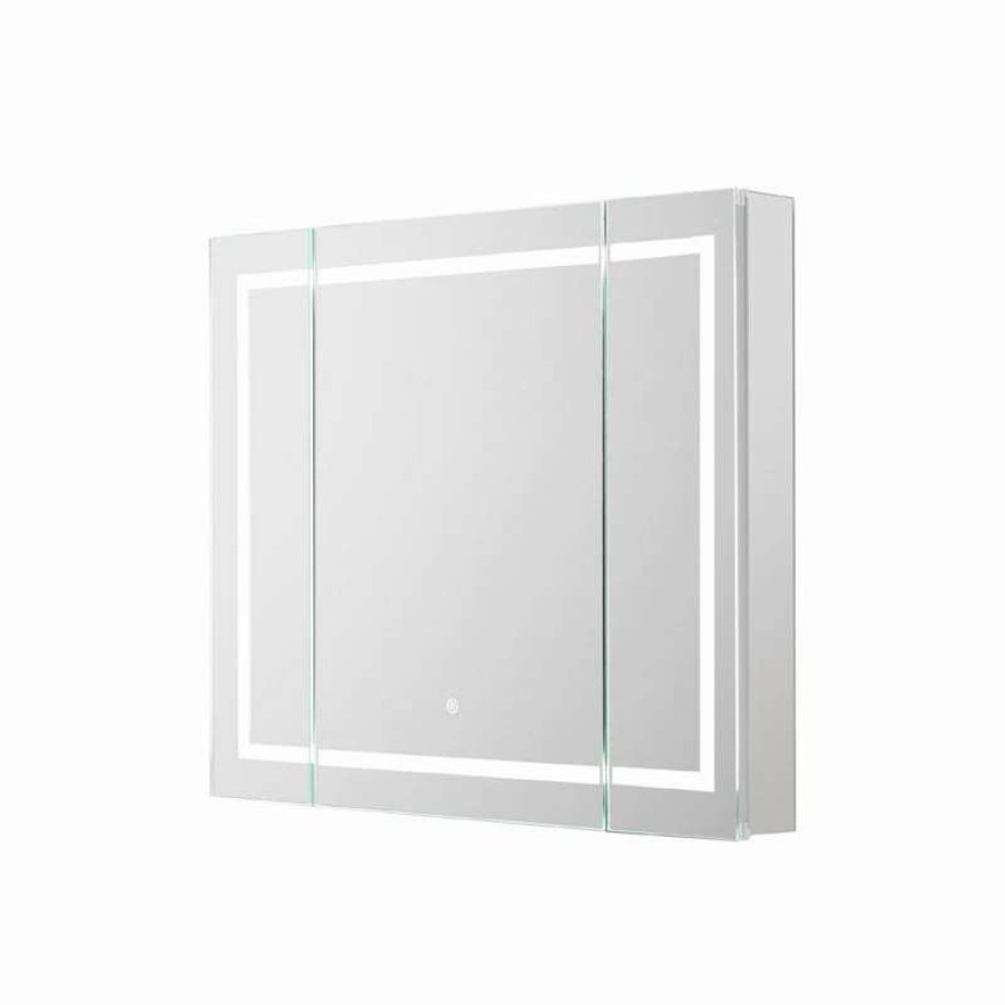 Bathroom Accessories * | Top 10 Aquadom Royale Plus Led Medicine Cabinet Defogger Interior Light 36 X30 X5