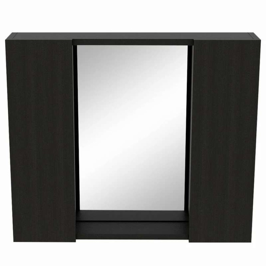 Bathroom Accessories * | Promo Fm Furniture Draco Medicine Cabinet, Black