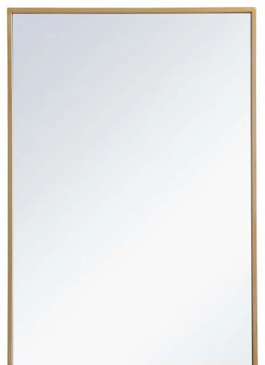 Bathroom Accessories * | Top 10 Elegant D Cor Elegant Decor Mr572028Brs Metal Mirror Medicine Cabinet 20 Inch X 28 Inch