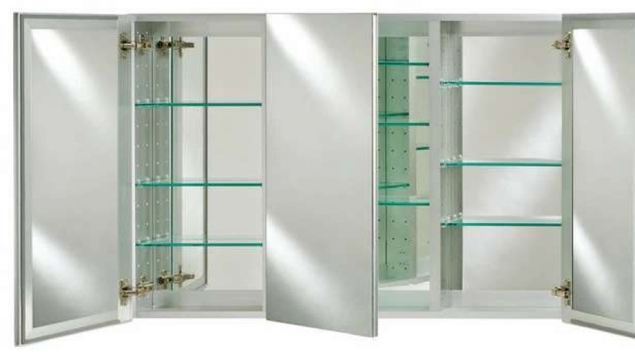 Bathroom Accessories * | Budget Afina Corporation Afina Broadway Triple Door Frameless Cabinet, Frameless Bevel, 36 X30