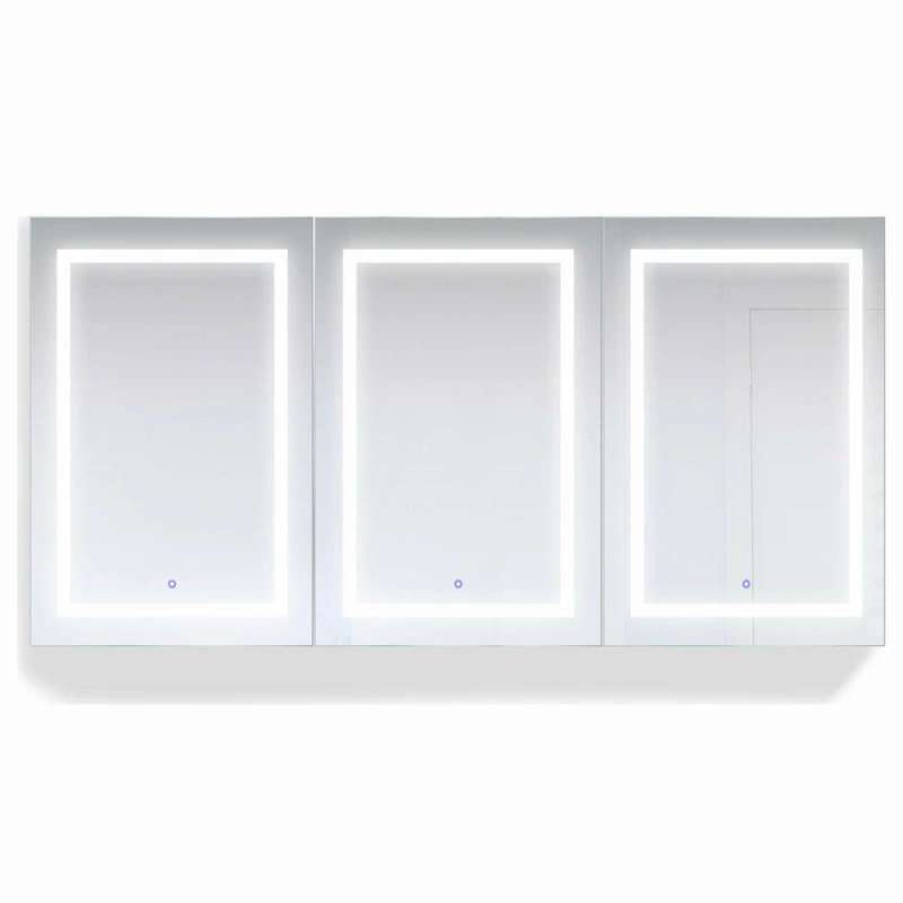 Bathroom Accessories * | Best Pirce Krugg Reflections Usa 72 36 Lrr, Recessed Or Surface Mount Medicine Cabinet 9 Shelves, Led