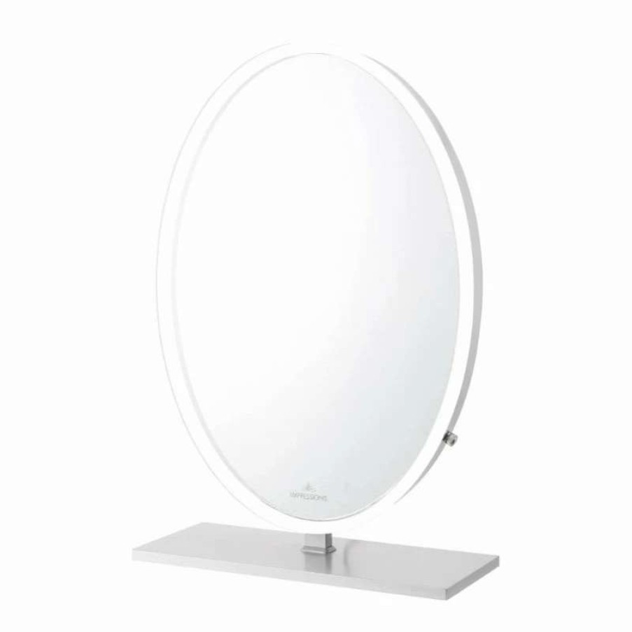 Bathroom Accessories * | Promo Impressions Vanity Company Heiress Pro Vanity Mirror, Silver, Led Strip Light