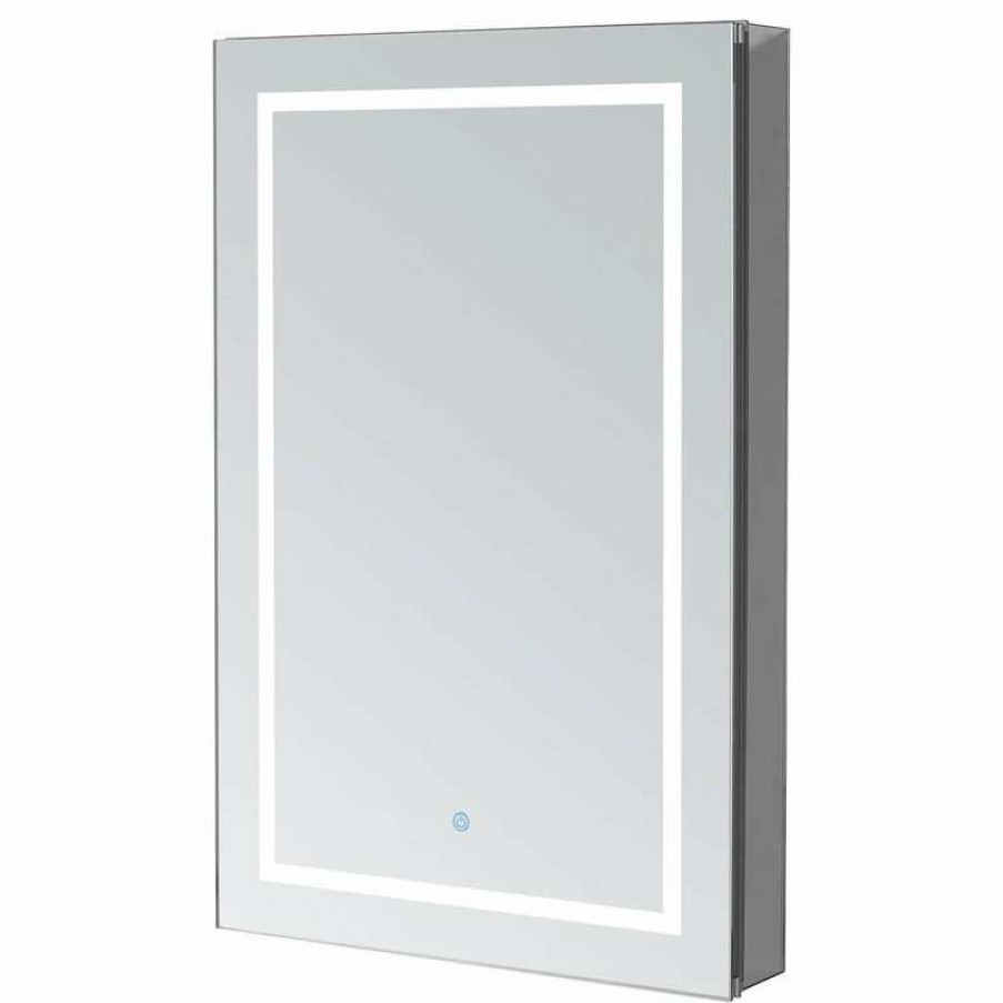 Bathroom Accessories * | Best Reviews Of Aquadom Royale Plus Led Medicine Cabinet Defogger Right Hinge 24 X30 X5