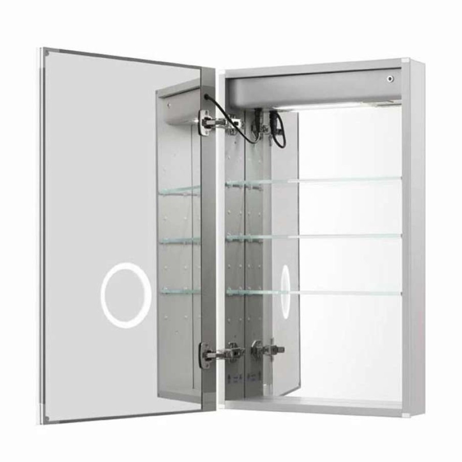 Bathroom Accessories * | Best Reviews Of Aquadom Royale Plus Led Medicine Cabinet Defogger Right Hinge 24 X30 X5