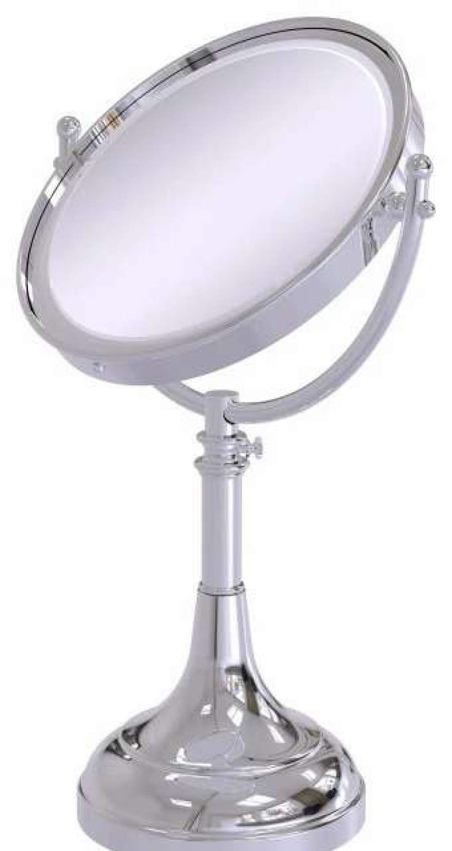 Bathroom Accessories * | Outlet Allied Brass Height Adjustable 8 Vanity Top Make-Up Mirror 4X Magnification