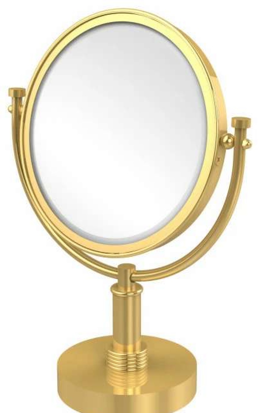 Bathroom Accessories * | Best Pirce Allied Brass 8 Vanity Top Make-Up Mirror 2Xmagnification, Polished Brass