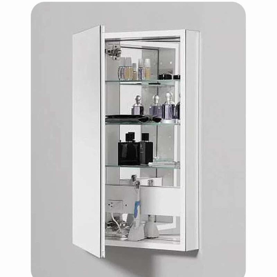 Bathroom Accessories * | Best Sale Robern Pl Series Cabinet 23-1/4 X39-3/8 X4 Flat Top Polished Edge Non-Handed