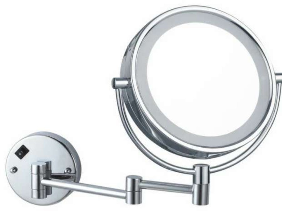 Bathroom Accessories * | Best Deal Nameeks Ar7705-5X Glimmer 8 W X 8 H Lighted Magnifying Mirror Chrome