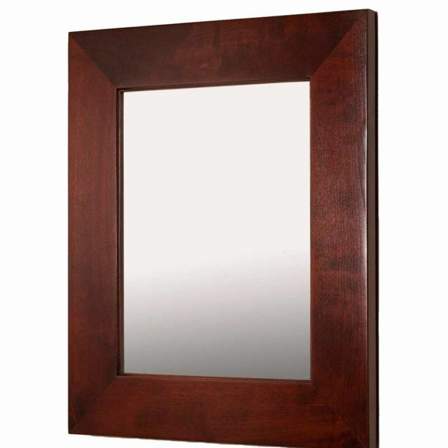 Bathroom Accessories * | New 13 16 Fox Hollow Furnishings Mirrored Medicine Cabinet, Espresso