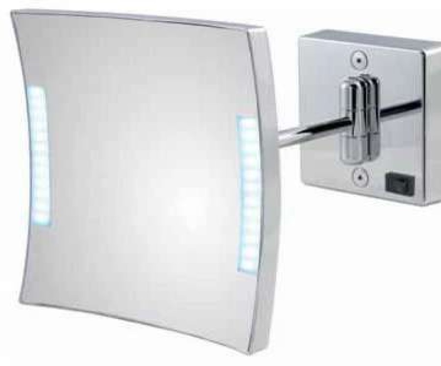 Bathroom Accessories * | Wholesale Ws Bath Collections Quadrolo Led 60-1 Kk3 Magnifying Mirror