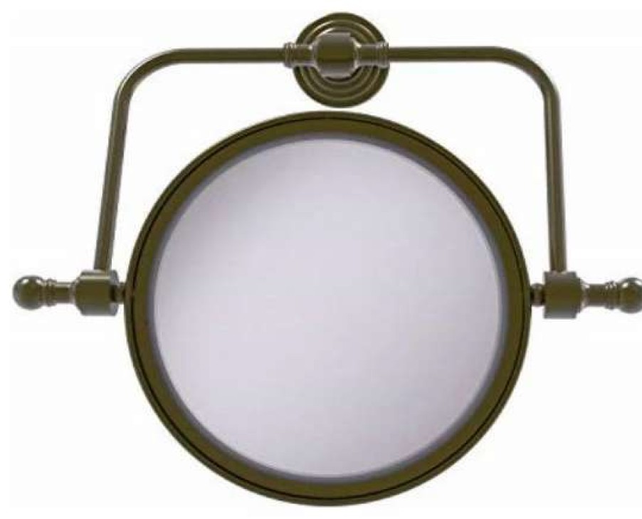 Bathroom Accessories * | Cheapest Allied Brass Rwm-4/3X Retro Wave Collection Wall Mounted Swivel 8 Inch Diameter