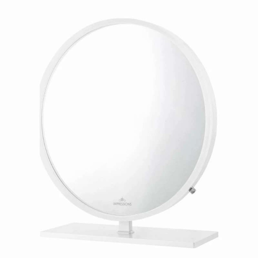 Bathroom Accessories * | Promo Impressions Vanity Company Monarch Plus Vanity Mirror, White, Led Strip Light