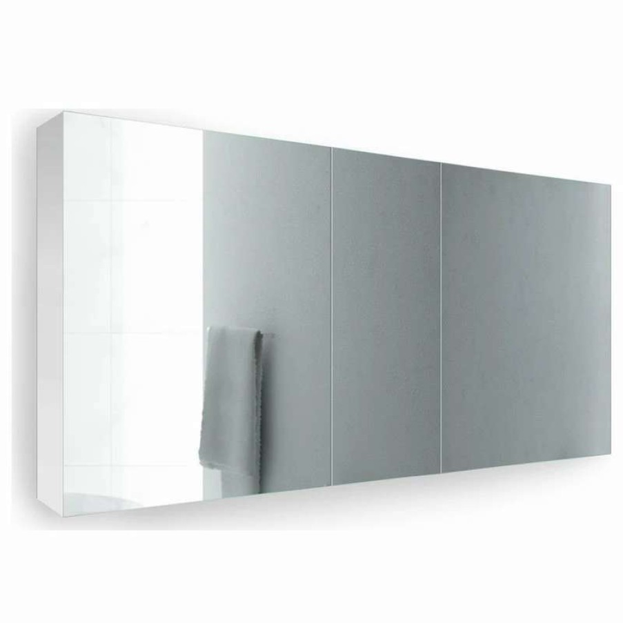 Bathroom Accessories * | Discount Krugg Reflections Tri-View Krugg Medicine Cabinet Recess Or Surface Mount, 60 30