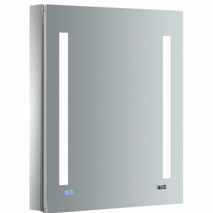 Bathroom Accessories * | Outlet Fresca Tiempo Bathroom Medicine Cabinet With Led Lighting And Defogger, 24 X30