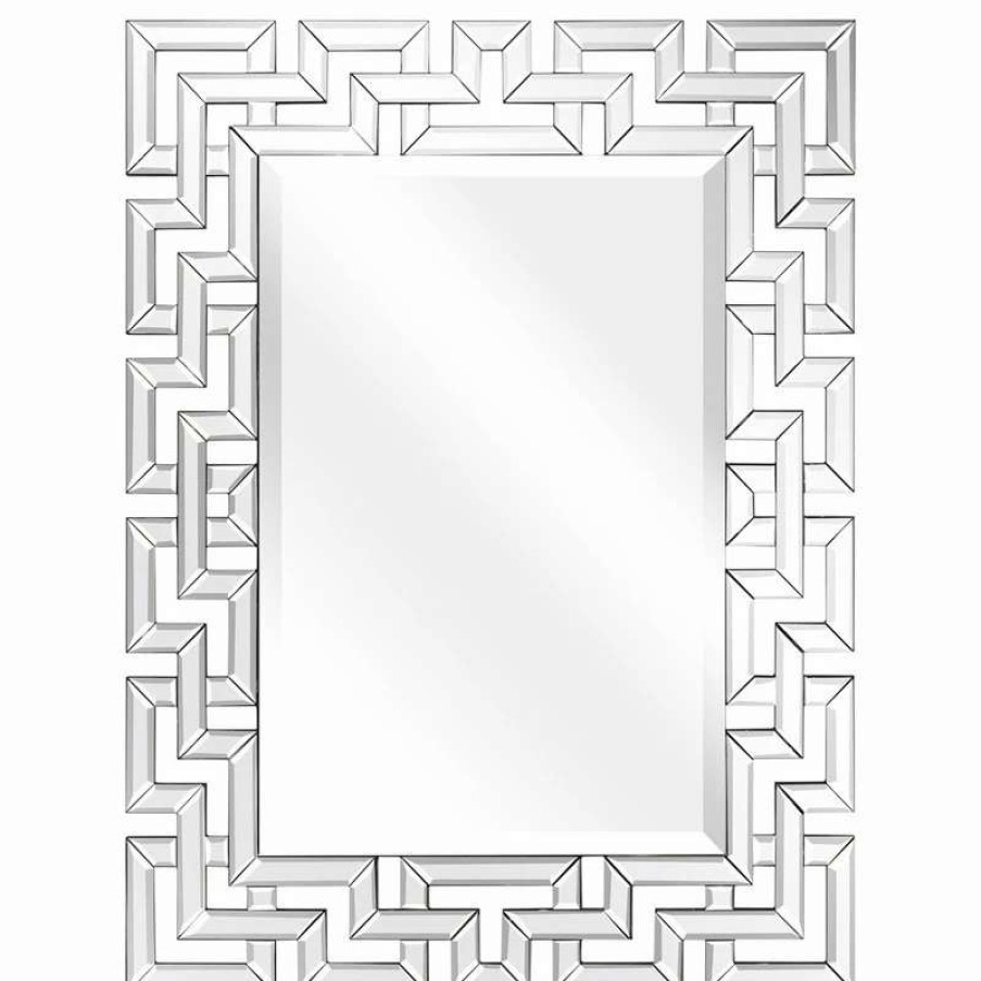 Bathroom Accessories * | Brand New Empire Art Direct Rectangular Antique Wall Mirror, 0.75 Beveled Center, 40 X 31 Bathroom Mirror