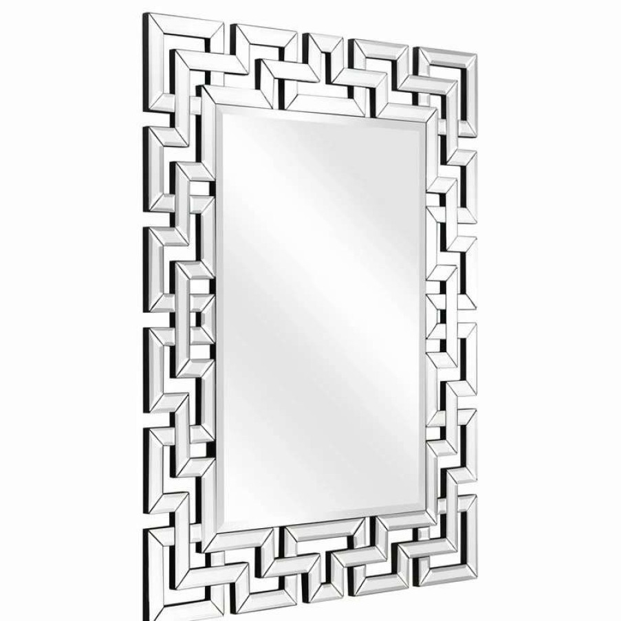 Bathroom Accessories * | Brand New Empire Art Direct Rectangular Antique Wall Mirror, 0.75 Beveled Center, 40 X 31 Bathroom Mirror