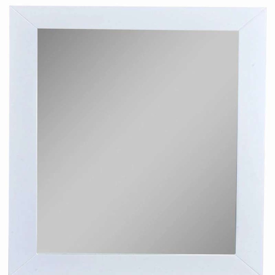 Bathroom Accessories * | Cheap Eviva Llc Eviva New York Full Frame Wall Mirror, White, 30