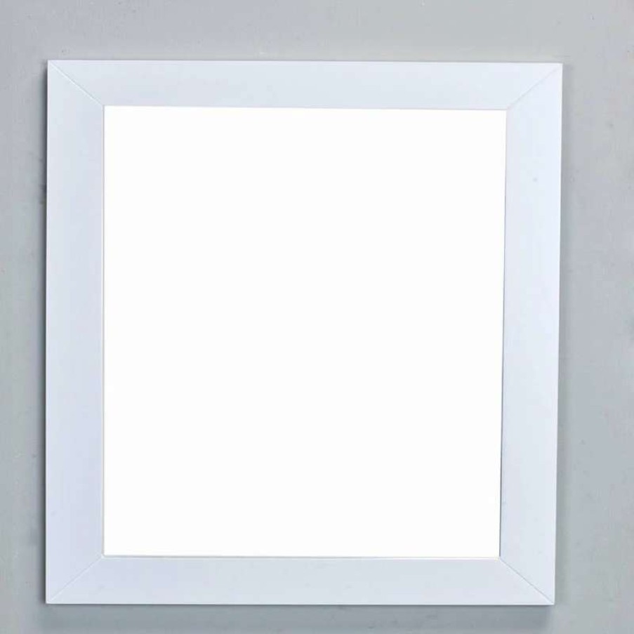 Bathroom Accessories * | Cheap Eviva Llc Eviva New York Full Frame Wall Mirror, White, 30