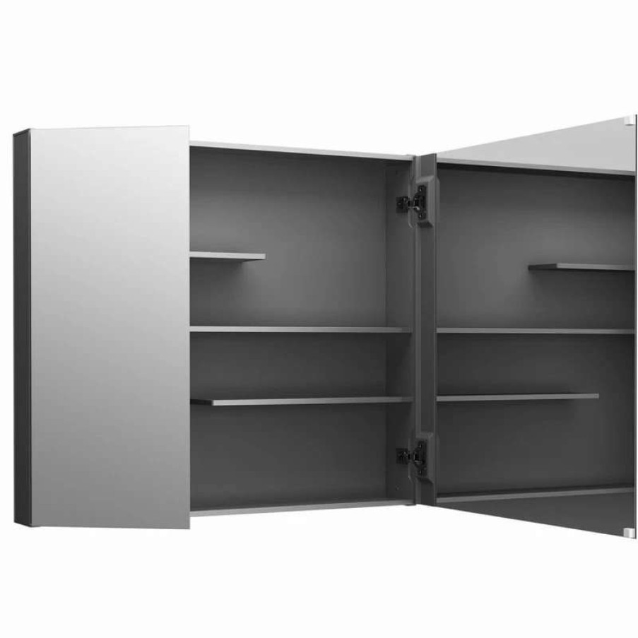 Bathroom Accessories * | Coupon Kohler Maxstow 30 W X 24 H Medicine Cabinet, Dark Anodized Aluminum 81146-Da1