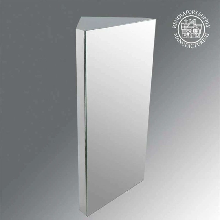 Bathroom Accessories * | Budget Renovators Supply Manufacturing Infinity Corner 23-5/8 In. H Wall Mount Stainless Steel Mirror Medicine Cabinet