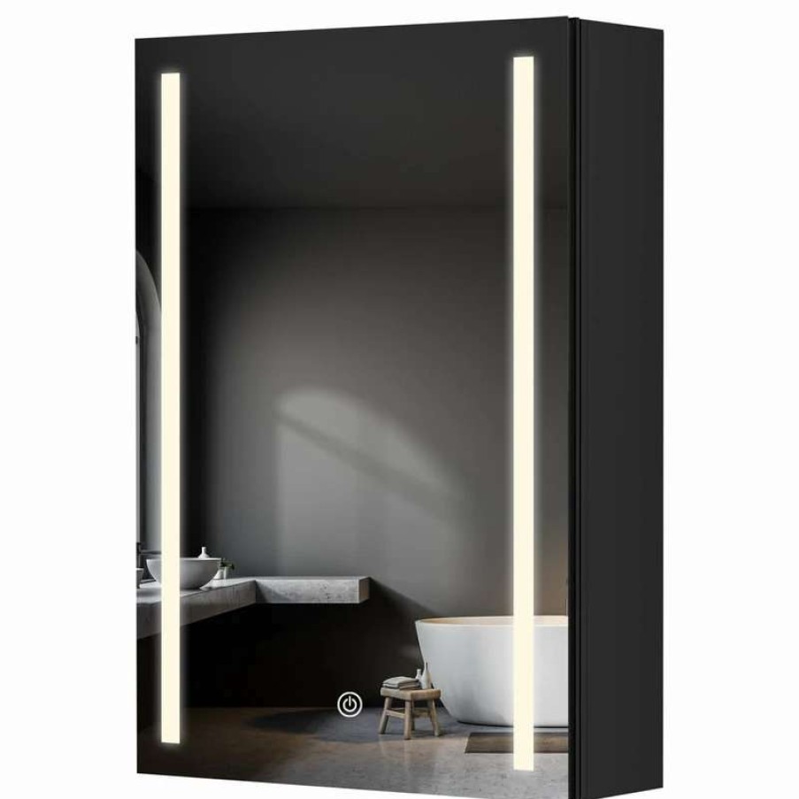 Bathroom Accessories * | Budget Getpro Diy Led Bathroom Medicine Cabinet With Mirror Right Door