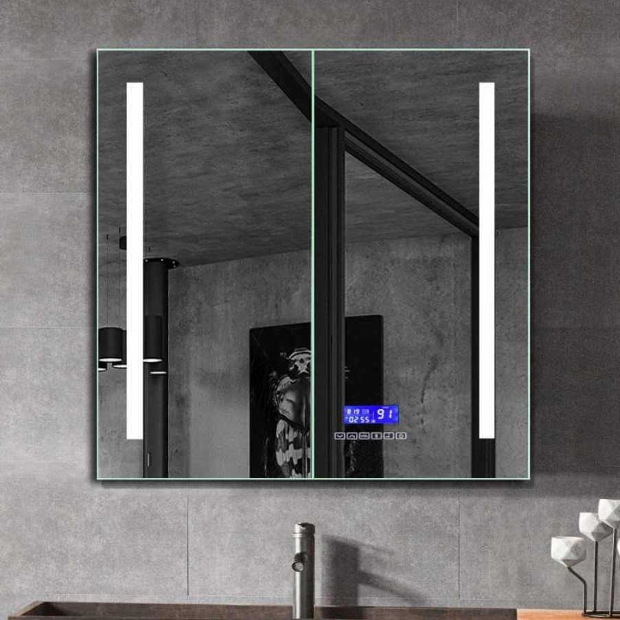 Bathroom Accessories * | New Alfi Trade Inc Alfi Brand 26 X 30 Double Door Led Light Bluetooth Medicine Cabinet