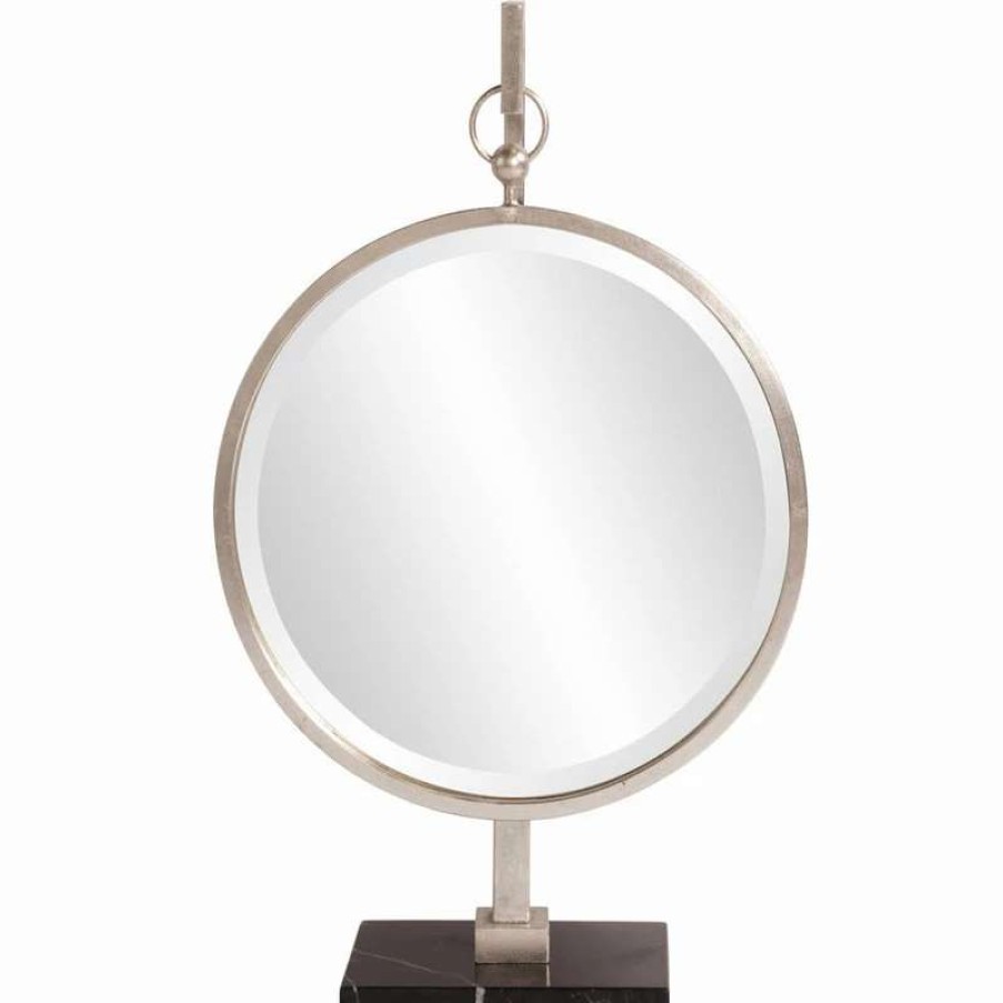 Bathroom Accessories * | Coupon Howard Elliott Collection Medallion Mirror Silver