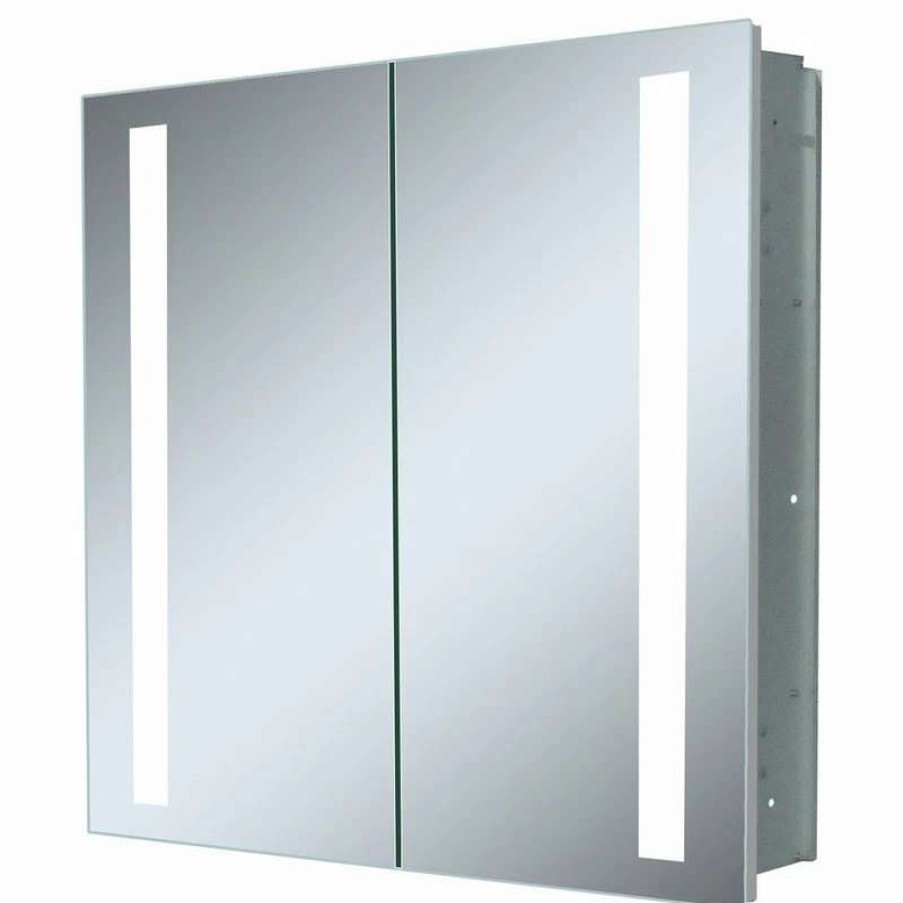 Bathroom Accessories * | Coupon Innoci-Usa Double Door Recessed Led Medicine Cabinet, 30 26