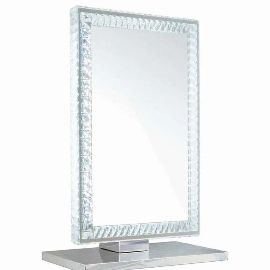 Bathroom Accessories * | Buy Impressions Vanity Company Diamond Collection Princess Premium Illuminated Vanity Mirror, Tabletop