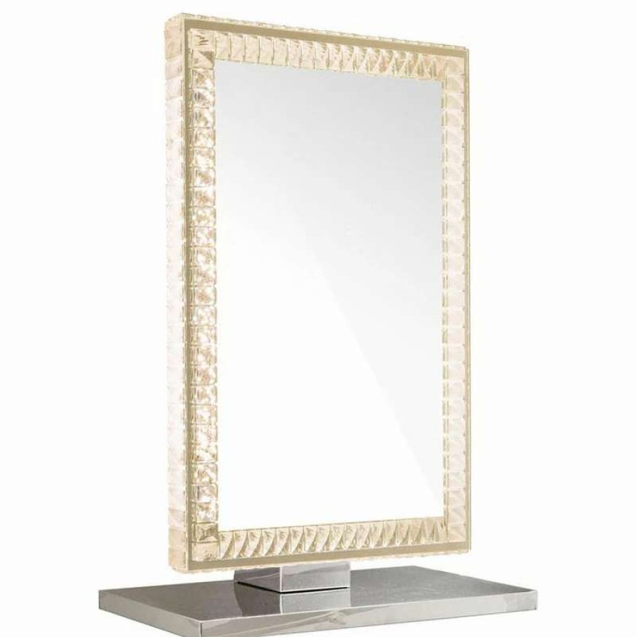 Bathroom Accessories * | Buy Impressions Vanity Company Diamond Collection Princess Premium Illuminated Vanity Mirror, Tabletop