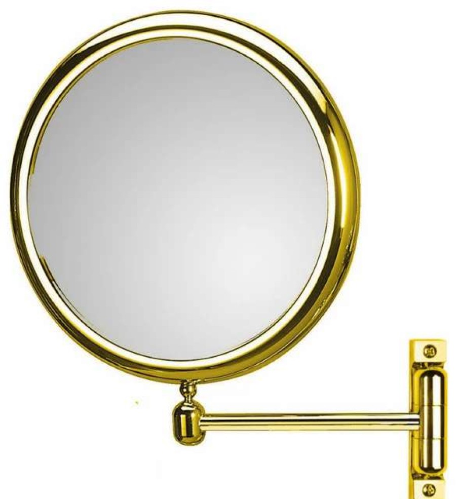 Bathroom Accessories * | Discount Ws Bath Collections Doppiolo 40-1 Doppiolo 9-1/8 Framed Circular Gold