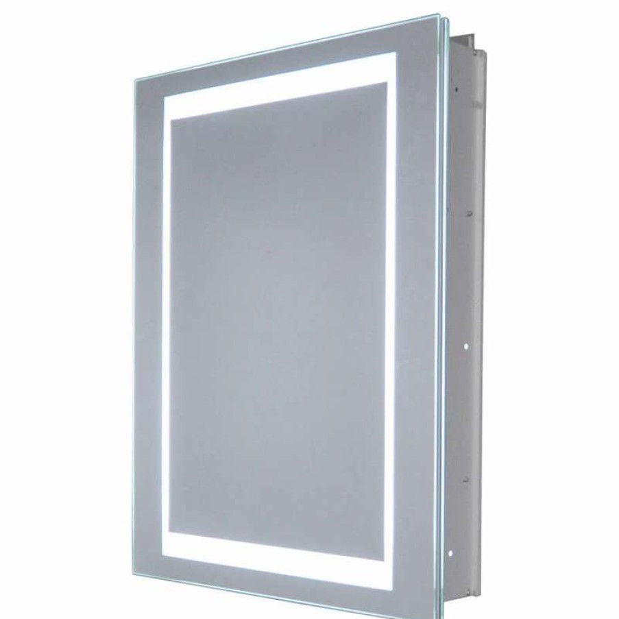 Bathroom Accessories * | Deals Innoci-Usa Recessed Led Medicine Cabinet 20 W X 26 H, Left Hinge