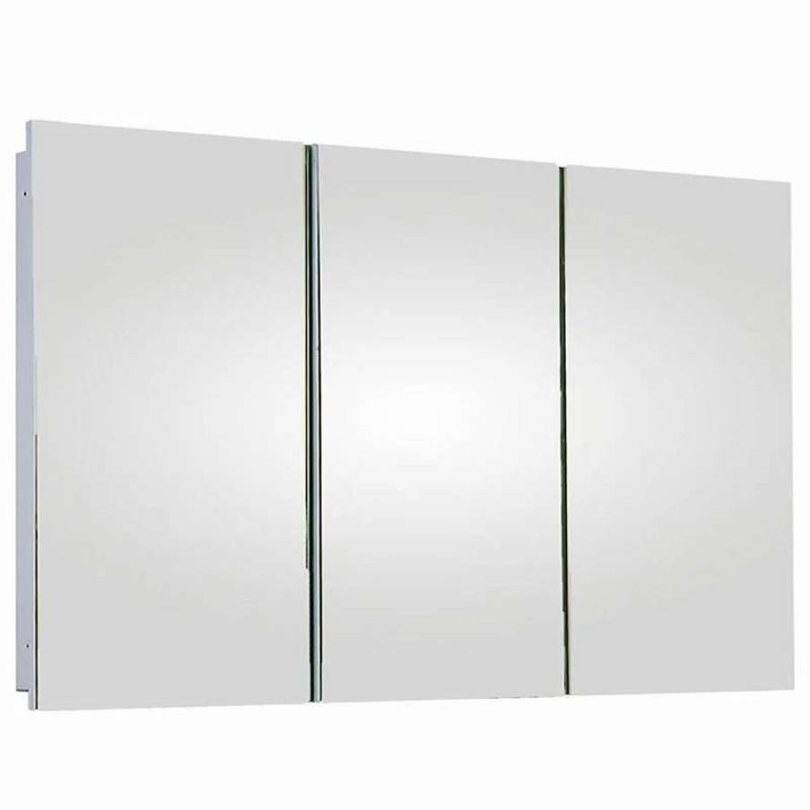 Bathroom Accessories * | Brand New Ketcham Medicine Cabinets/Fred Silver & Company Tri-View Series Partially Recessed Polished Edge Mirror Doors, 48 X30