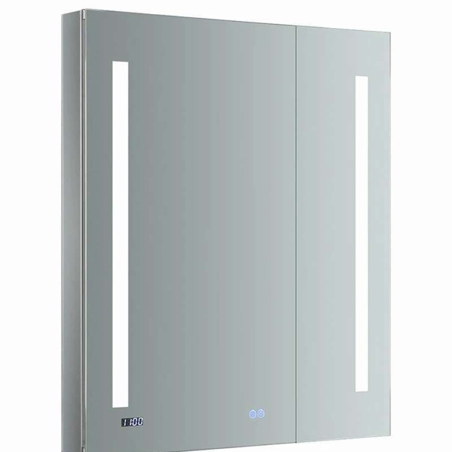 Bathroom Accessories * | Best Reviews Of Fresca Tiempo Bathroom Medicine Cabinet With Led Lighting And Defogger, 30 X36