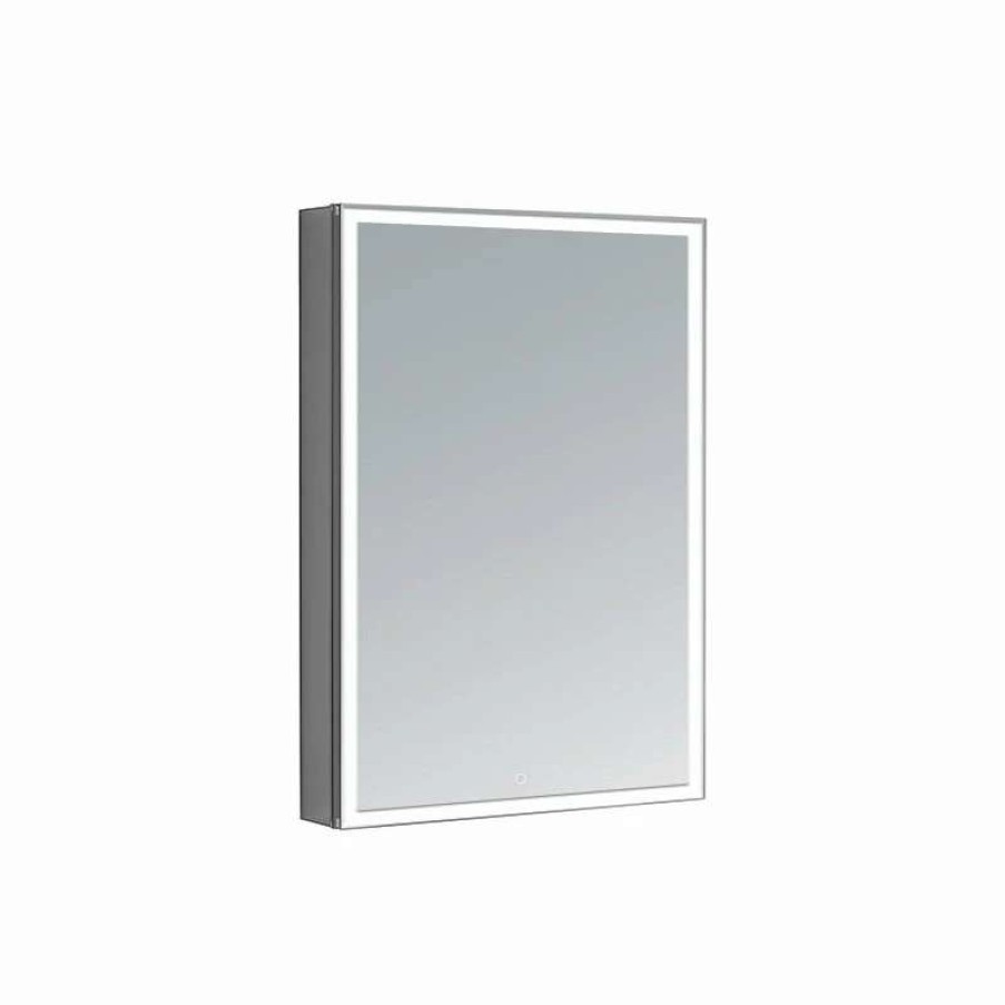 Bathroom Accessories * | Cheap Aquadom Edge Royale Led Medicine Cabinet Defogger Left Hinge 20 X32 X5