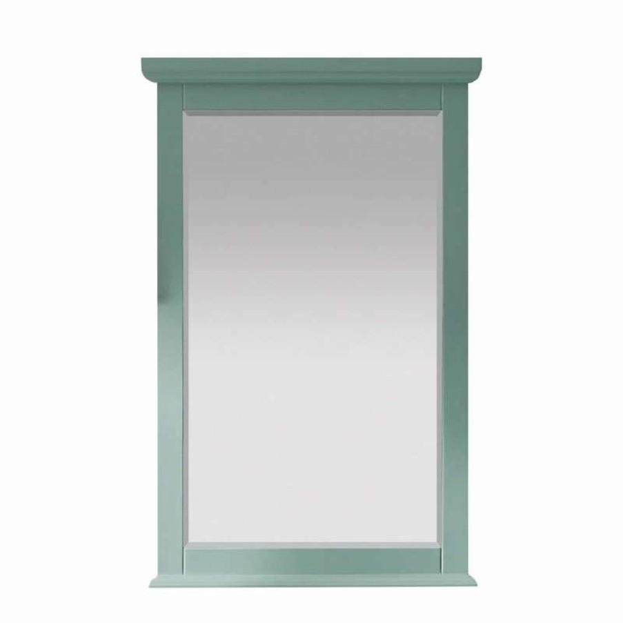 Bathroom Accessories * | Best Reviews Of Vinnova Lorna 24 Rectangular Bathroom/Vanity Framed Wall Mirror, Finnish Green