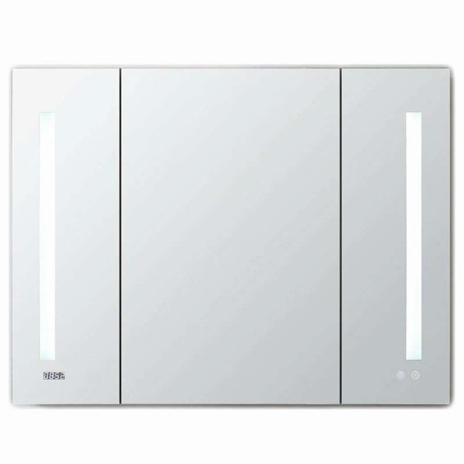 Bathroom Accessories * | Best Reviews Of Aquadom Signature Royale Led Medicine Cabinet Defogger 3 Doors 48"X30 X5