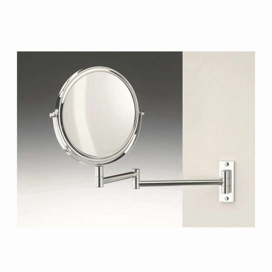 Bathroom Accessories * | Budget Ws Bath Collections Smile Swiveling Magnifying Mirror 5X/1X