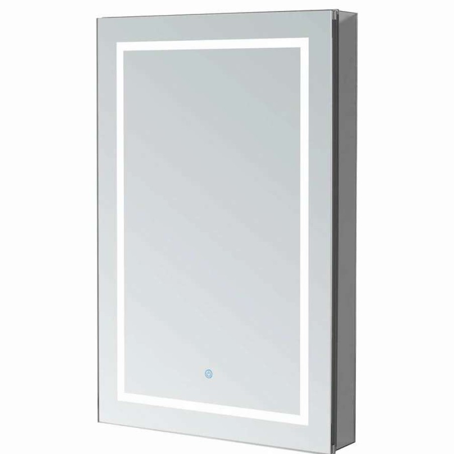 Bathroom Accessories * | Discount Aquadom Royale Plus Bathroom Led Lighted Medicine Cabinet Left Hinge 24 X30 X5