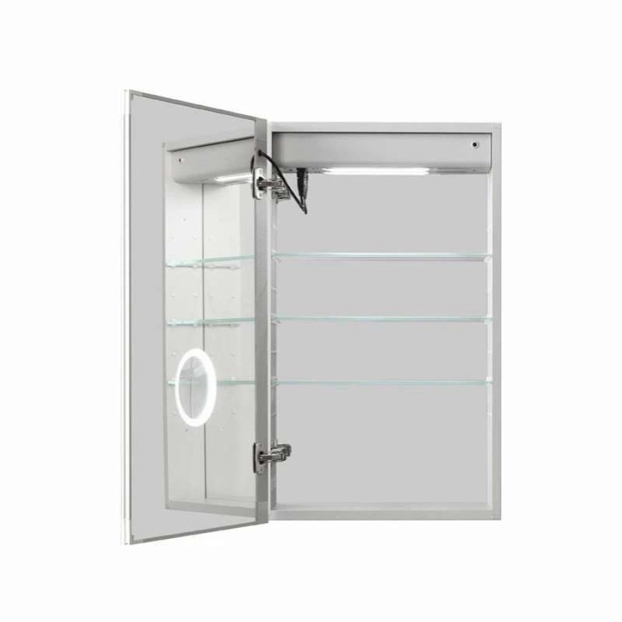 Bathroom Accessories * | Outlet Aquadom Edge Royale Led Medicine Cabinet Defogger Right Hinge 20 X32 X5