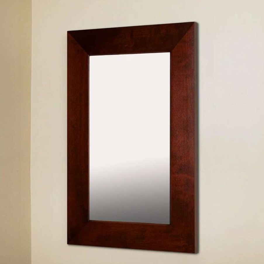 Bathroom Accessories * | Flash Sale 14 24 Fox Hollow Furnishings Mirrored Medicine Cabinet, Espresso