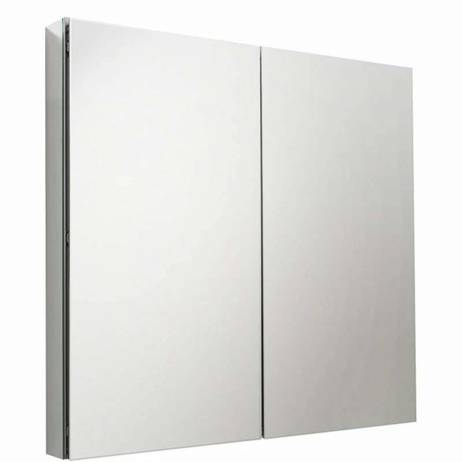 Bathroom Accessories * | Promo Fresca Fmc8011 36 H X 39-1/2 W Frameless Double Door Medicine Mirror