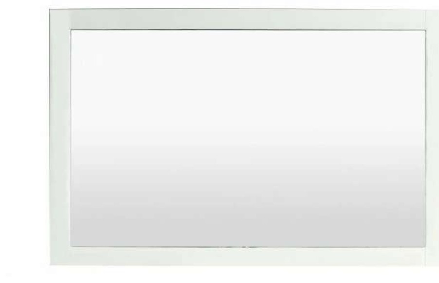 Bathroom Accessories * | Best Pirce Eviva Llc Eviva Aberdeen 48 White Framed Bathroom Mirror