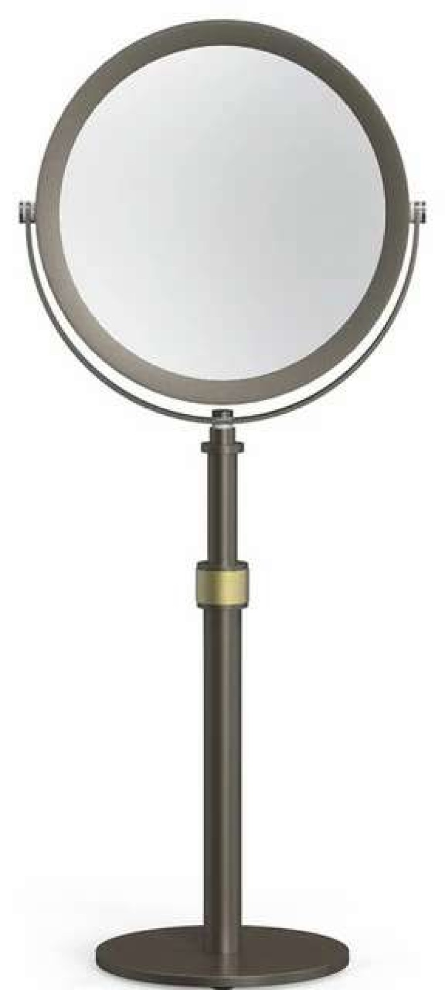 Bathroom Accessories * | Hot Sale Modo Exclusive Smile Reversible 5X/1X Magnifying Mirror, Matte Black