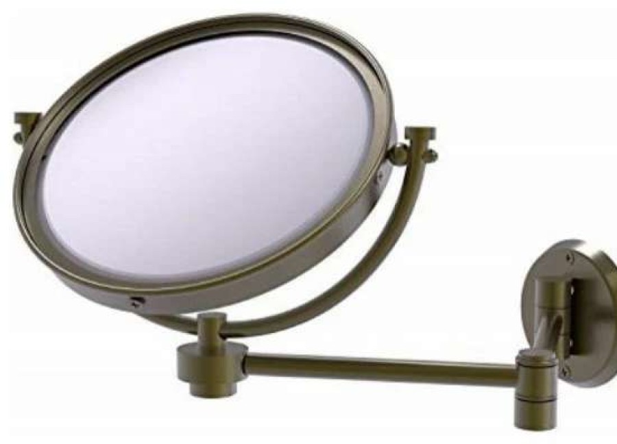 Bathroom Accessories * | Cheap Allied Brass Wm-6/2X 8 Inch Wall Mounted Extending 2X Magnification Make-Up Mirr