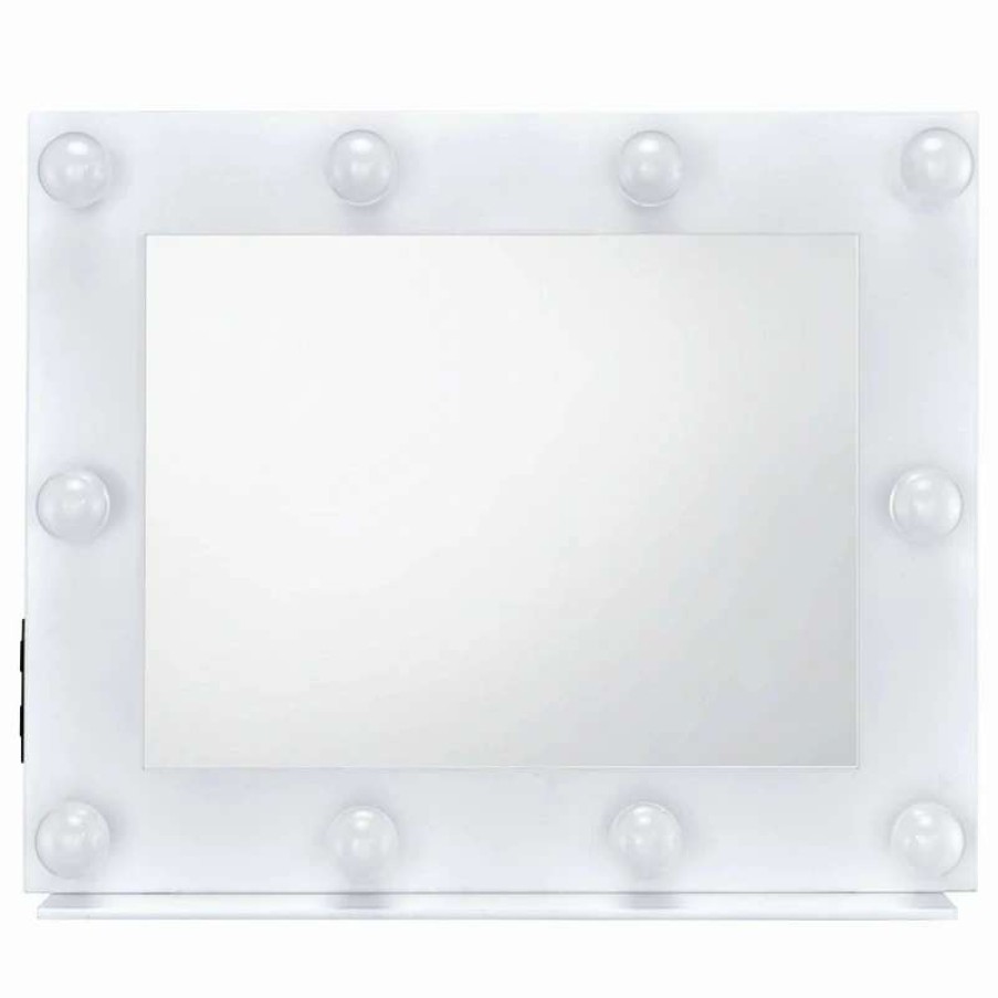 Bathroom Accessories * | Coupon Acme Furniture Acme Avery Accent Mirror, White Finish