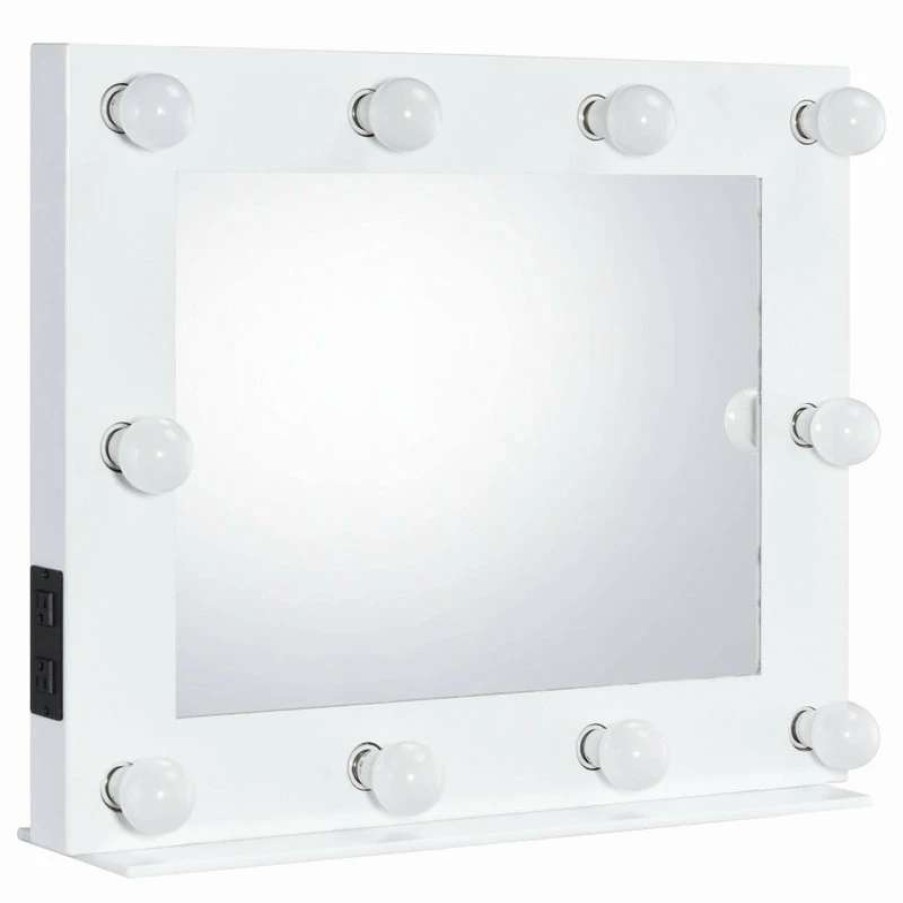 Bathroom Accessories * | Coupon Acme Furniture Acme Avery Accent Mirror, White Finish