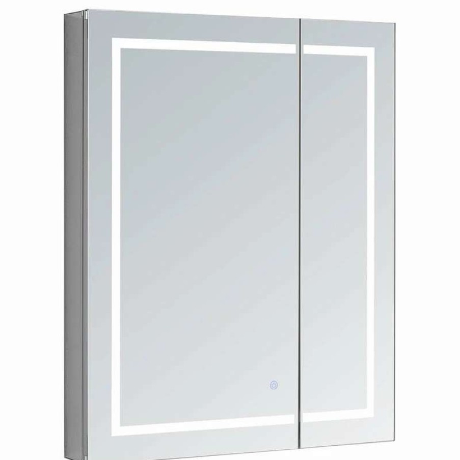 Bathroom Accessories * | Wholesale Aquadom Royale Basic Bathroom Led Lighted Medicine Cabinet 30 X30 X5