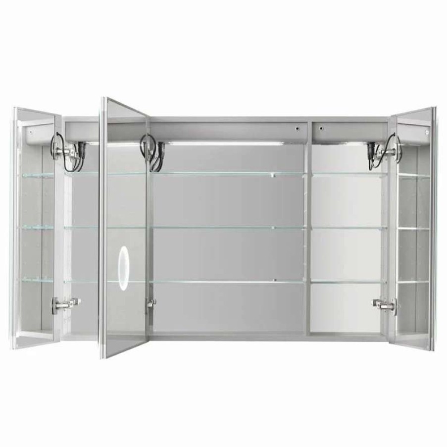 Bathroom Accessories * | Flash Sale Aquadom Edge Royale Led Medicine Cabinet Defogger 48 X32 X5