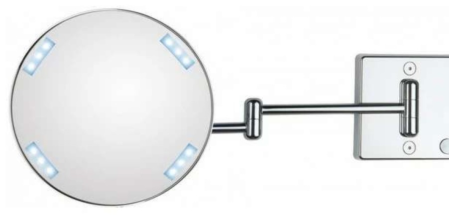 Bathroom Accessories * | Best Sale Ws Bath Collections Discololed 36-2 Lighted Magnifying Mirror 3X